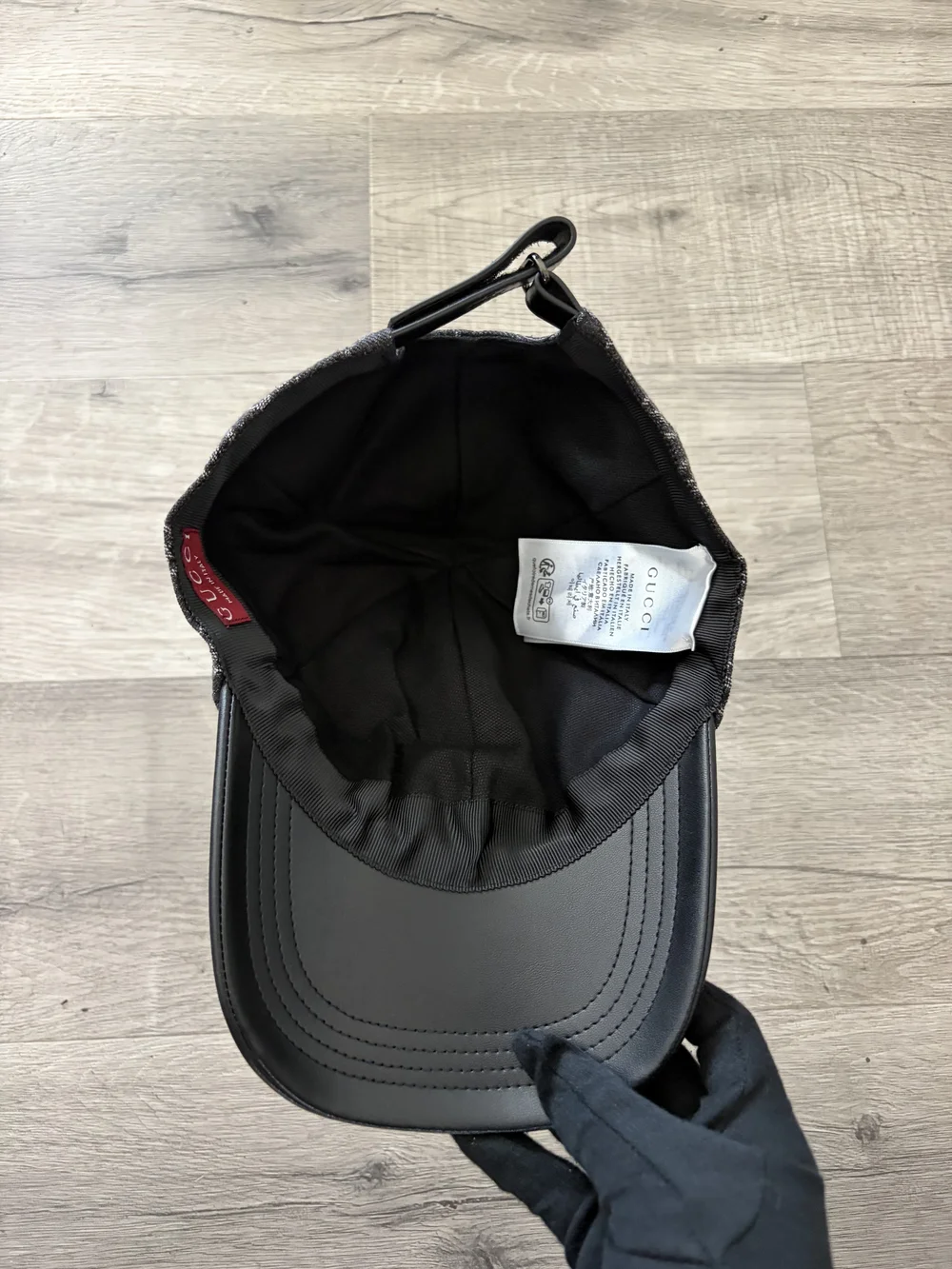 Gucci GG Black Monogram Baseball Cap Hat Size Medium